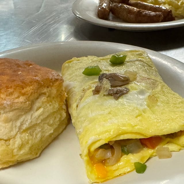 Fresh Veggie Omelet.