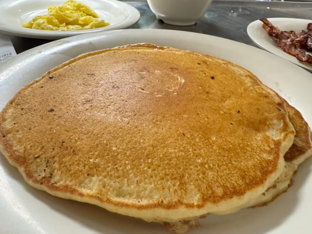 Golden Fluffy Pancakes.